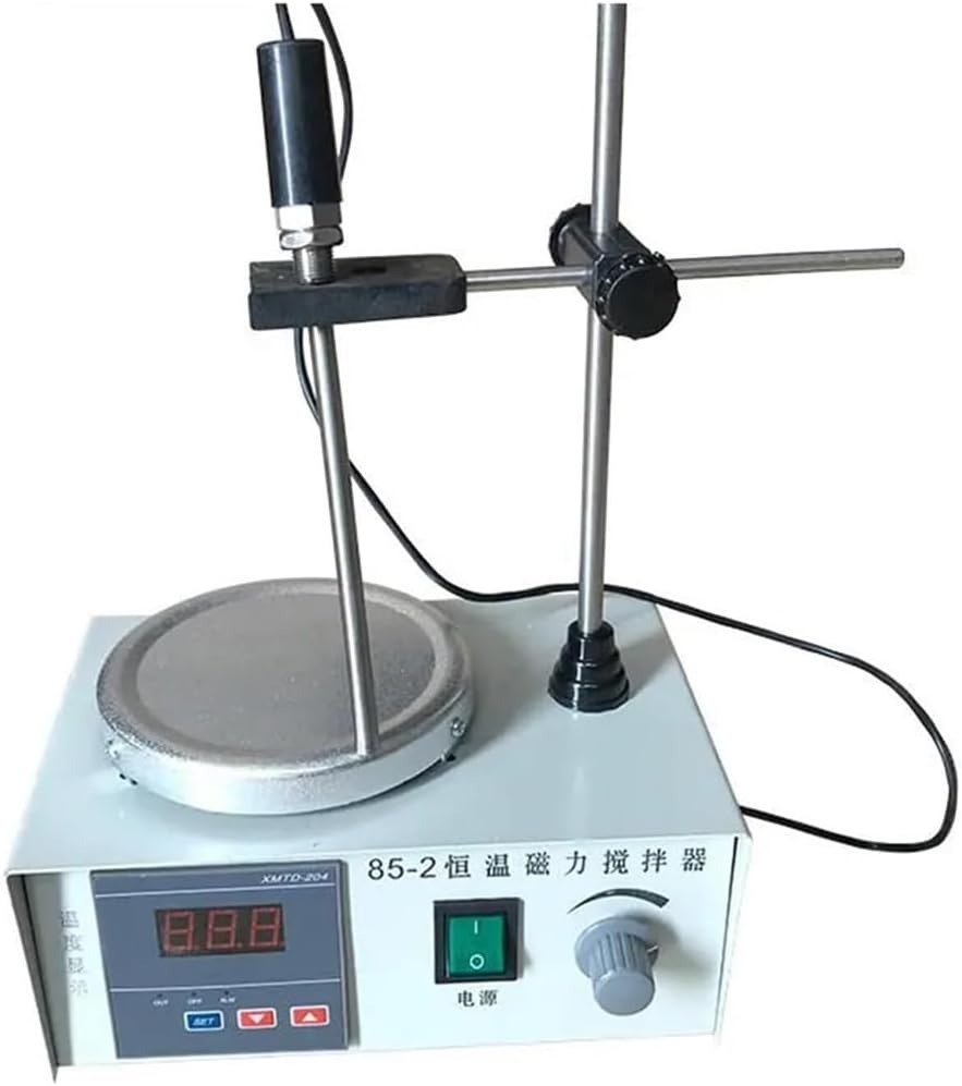 Heated Magnetic Stirrer with Heating Plate and Stirring Rod, 0-2000 RPM Mixer Distillation Kit for Chemical Laboratories
