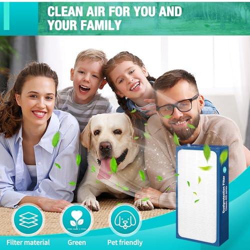 Image of 2Pack Classic 400 Series Replacement Filter,Compatible with Blueair 400 Series Air Purifier Filter,2-in-1Pre-Filter H13 Ture HEPA Filter,Part #480i,402,403,405,410,450E Replacement Filter (400 2 Blue)