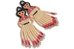 Lady Frida Kahlo Earrings For Women Beaded Native Americans Fiesta Jewelry