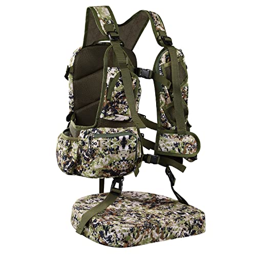 Lucky Clover Turkey Vest, Comfortable Turkey Hunting Vest With Seat Cushion, Adjustable Turkey Vest For Hunting With Game Pouch, Turkey Hunting Gear For Men & Women, Turkey Hunting Accessories(Camo) #TOP1