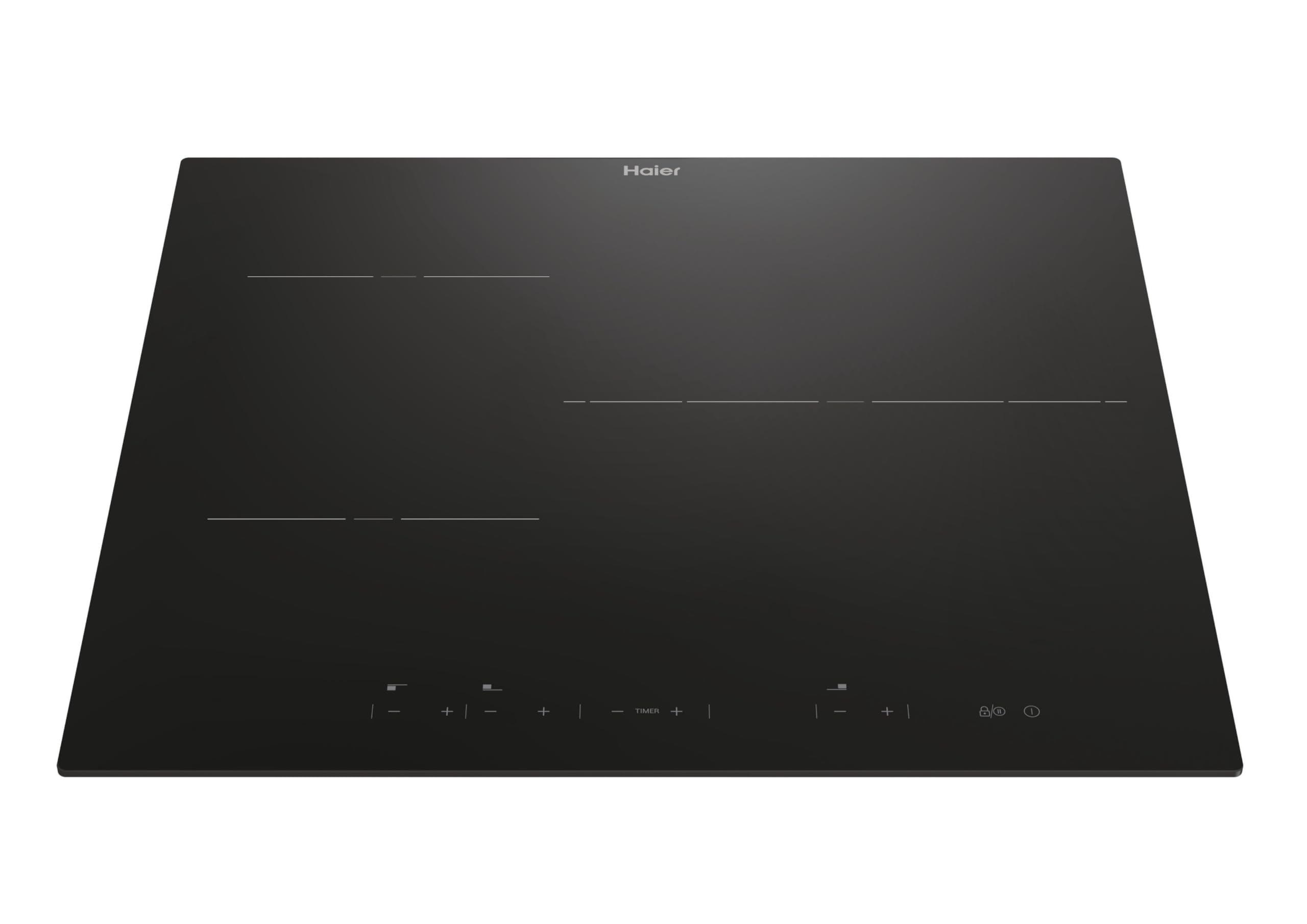 Haier Series 2 HAI63DC Placa de Inducción, 3 Zonas de Cocción, Ancho 60cm, Controles Independientes, 9 niveles de potencia + Booster, Zona Paellera de 32cm, Potencia 7,1kW, Negro