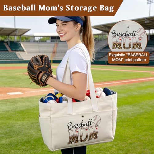 Bolso Tote Baseball Mom XL para Día de Juego miniatura 3