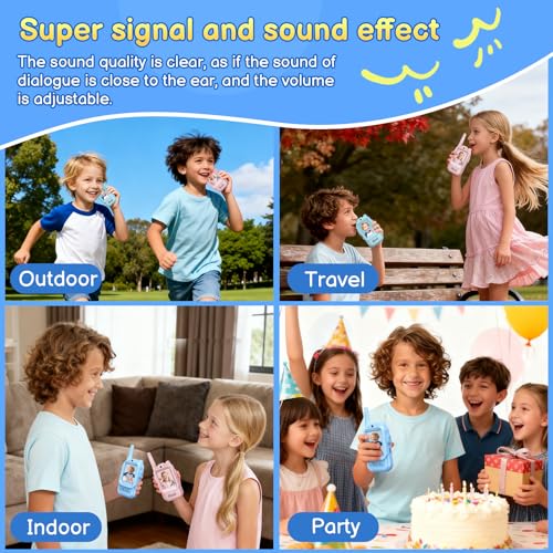 Video Walkie Talkies for Kids, 2 Pack Rechargeable Long Range Kids Walkie Talkies with Screen, Handheld Toddler Walkie Talkie Intercom Toy, Portable Two Way Radio for Boys Girls Birthday Festival Gift by ZHIMAOKJ - Image 3