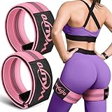 Booty Bands for Women Glutes - BFR Blood Flow Restriction Bands with Weekly Plan for Legs, Butt & Hip Building, Occlusion Bands for Workouts, Fabric Bands for Squat Butt & Thigh