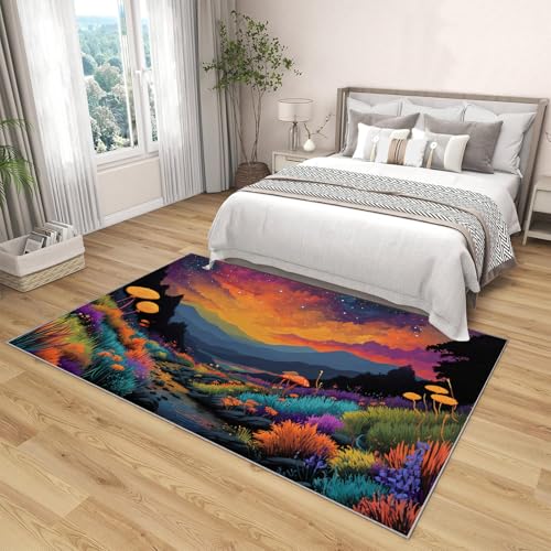 Tapis de salon lavable grand format pour éviter les taches de repas - 4