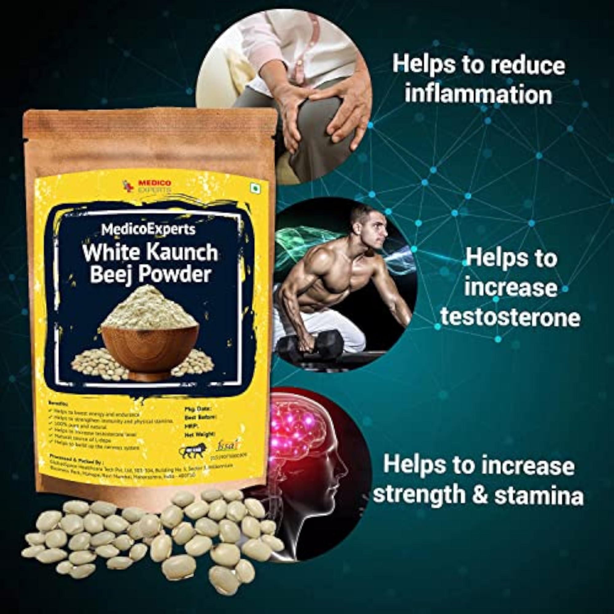 Organic Kaunch Beej Powder - Kapikachu Powder 100 gm