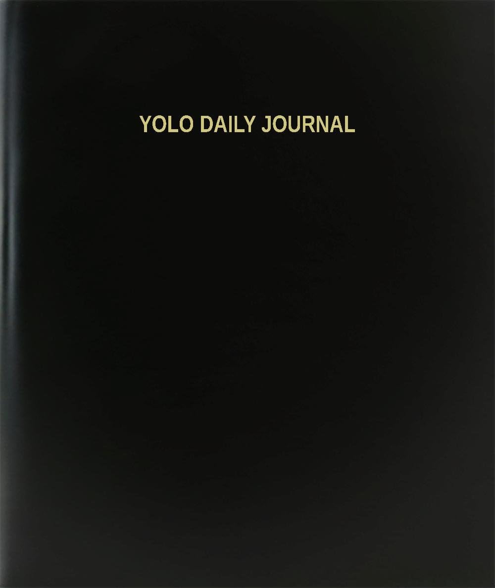 BookFactory Yolo Daily Journal - 120 Page, 8.5''x11'', Black Hardbound (XLog-120-7CS-A-L-Black(Yolo Daily Journal))