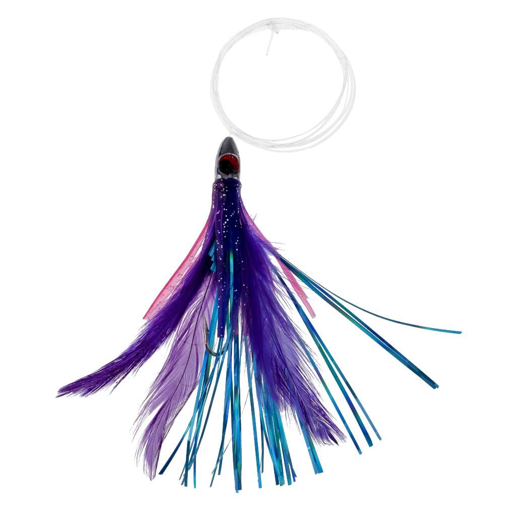 THE STYLE SUTRA® Big Game Saltwater Trolling Lures Marlin,Mahi,Dolphin,Sailfish 10G | 1 Piece Fishing Bait Lure(Feathers Color Random)