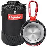 Chyaidach Tool Belt Pouch with Belt Clip, Steel Liner & Carabiner, Clip On Tool Pouch Bag for Nails, Screws – Fits All Belts, Backpack & Bag – Ideal for Carpenter, Electrician, Contractor