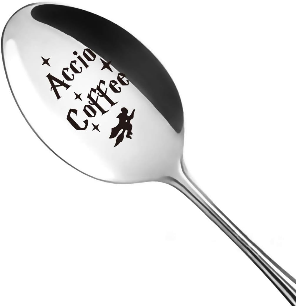 Tech Deals 🔥 Funny Quotes Accio Coffee Spoon Engraved Stainless Steel for Coffee Lovers - Cute Coffee Spoon - Best for Book Lover Bookworm Friends - Perfect for Birthday/Valentine/Christmas Super Big Clearance! Funny Quotes Accio Coffee Spoon Engraved Stainless Steel for Coffee Lovers - Cute Coffee Spoon - Best for Book Lover Bookworm Friends - Perfect for Birthday/Valentine/Christmas