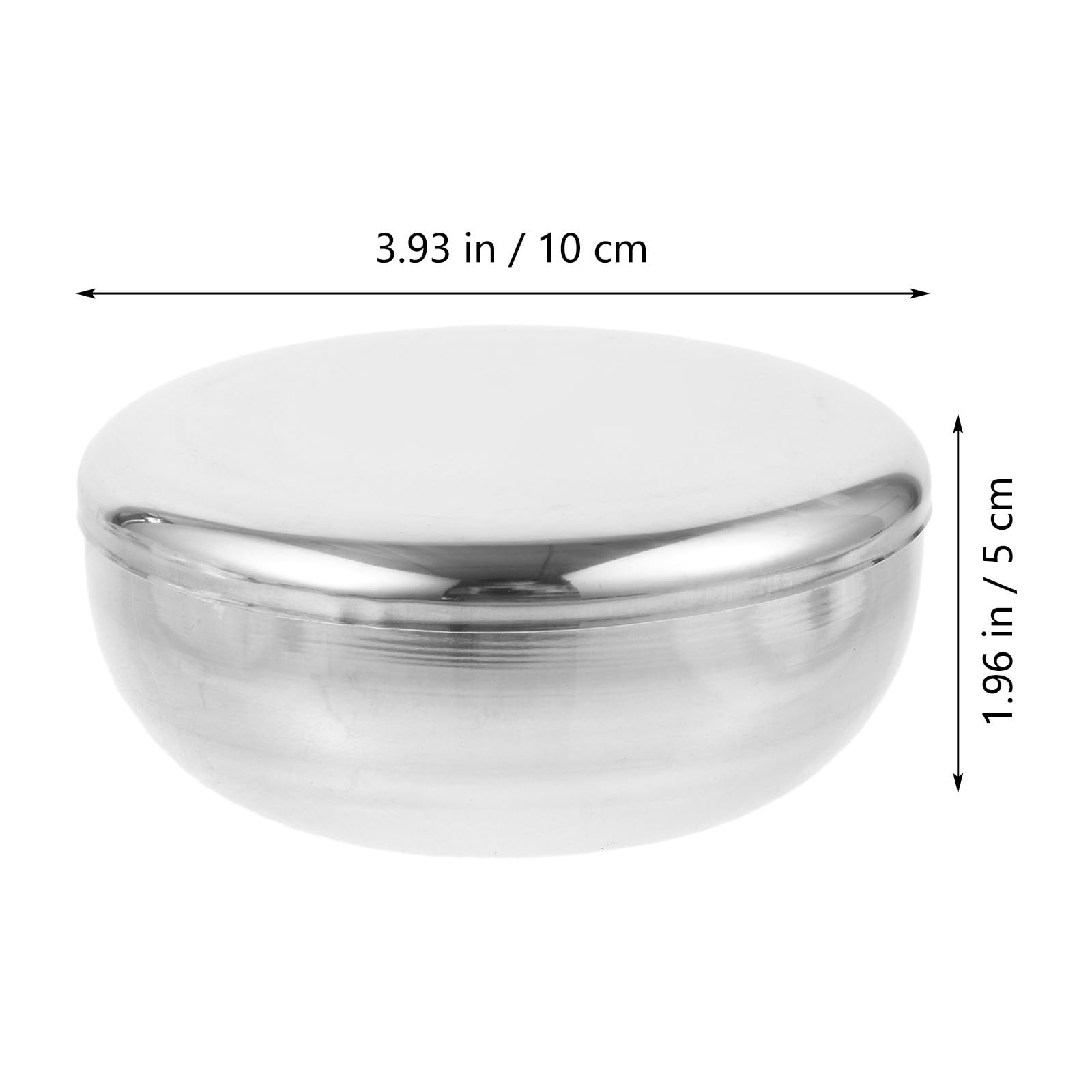 ROSENICE Bol de rasage en acier inoxydable pour homme (argent)