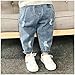 GLYJRXFS Little Baby Boys Girls Elastic Waist Fashion Ripped Jeans Blue