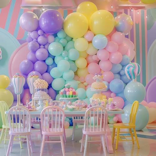 image for rubfac 110 Pack Pastel Balloons 12 Inch Latex Party Balloons, Assorted