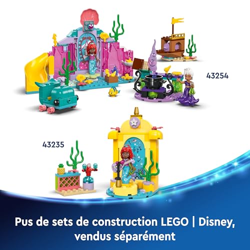 LEGO ǀ Disney Princess La Grotte de Cristal d’Ariel, Jouet de Construction pour Enfants, Mini-poupées Sirènes et Figurine de Polochon, Cadeau pour Filles et Garçons à partir de 4 Ans 43254