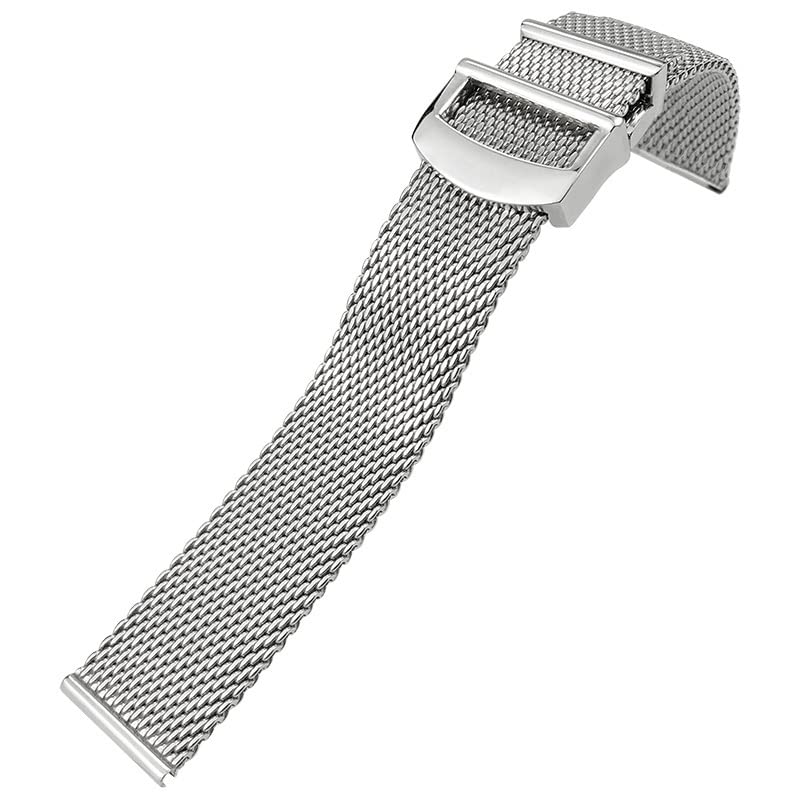 Bransoletka ze stali nierdzewnej z tkanej siateczki, 20 mm, 21 mm, 22 mm, pasuje do IWC Le Petit Prince Mark 18 Portofino, solidny pasek do zegarka