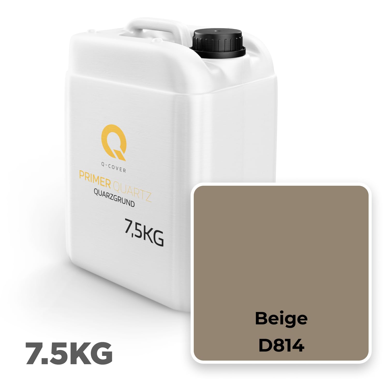 Quarzgrund für Dekorativer Putz mit Mica Beige D814 7,5KG | Acrylatdispersion Grundiermittel Innen & Außen für Wände und Decken Grundierung Schutz Mosaikputz ca. 0,3-0,4 KG/m2