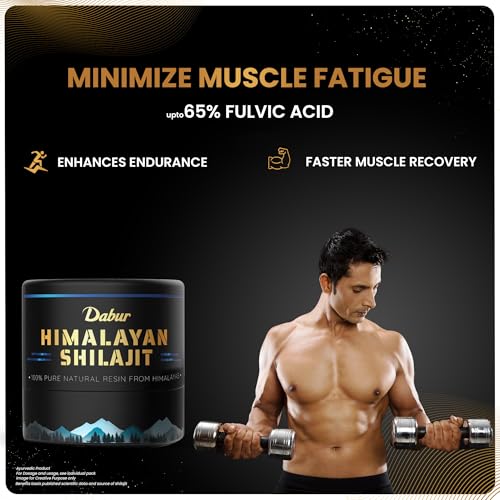 Image of Dabur Himalayan Shilajit Resin - 15g | 250mg per Serving | Boosts Strength, Stamina & Muscle Growth | Shilajit for men |100% Ayurvedic Grade A Shilajit Sourced from the Himalayas (Up to 19,000 ft)