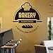Insegne di pane fresco e pasticceria, vetrofanie da muro, insegne di panetteria, decalcomanie da muro in vinile, decorazioni da forno adesivi murali in vinile per decorazioni per la casa A4 57x58cm