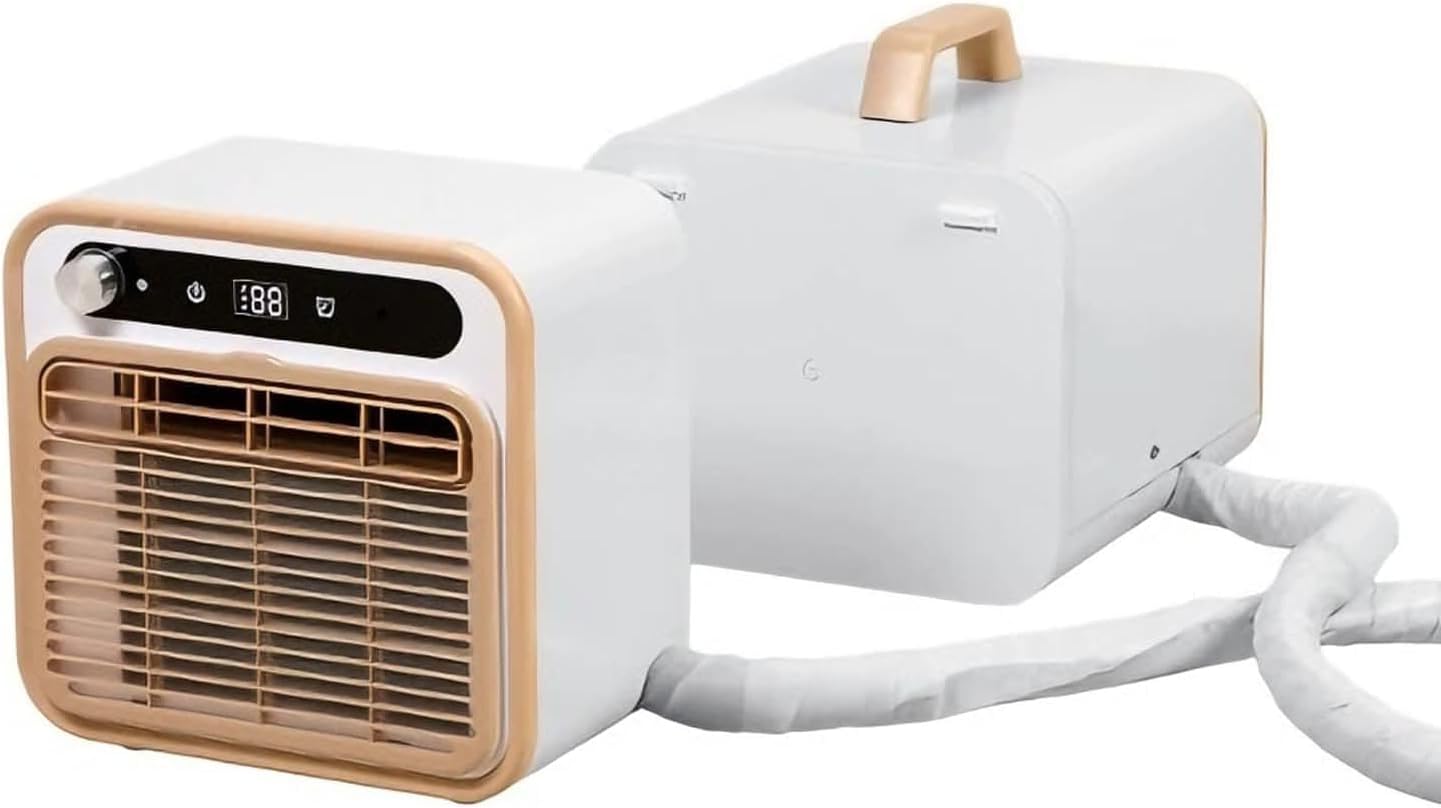 Przenośny klimatyzator Split 5000 BTU WiFi Smart Control, nie jest potrzebny zestaw okien, ciche chłodzenie do sypialni RV Camping, 12H Timer, pilot w zestawie