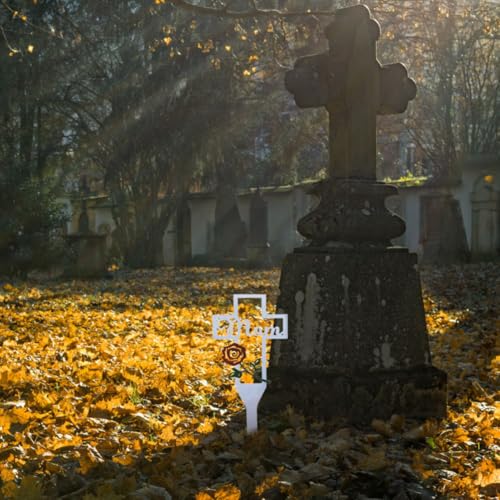 Cruz de hierro para cementerio Ciieeo, estaca conmemorativa y adorno de suelo 6