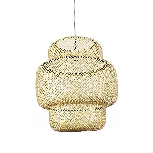 Lustre en osier E27 fait main suspension réglable YXWYXWA