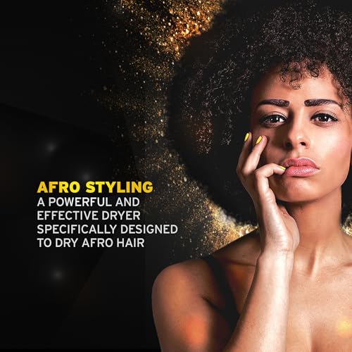 WAHL PowerPik 2, Suszarka dla kobiet, Suszarka z Nasadką Pik, Suszarka do włosów Afro, Włosy Afro-Karaibskie, 3 Ustawienia Temperatury, Zapobiega Puszeniu się Włosów, Czarna