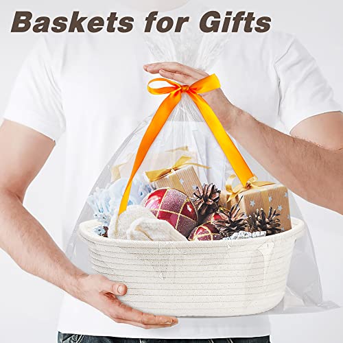 image for Pro Goleem Small Woven Basket with Gift Bags and Ribbons Durable Baske