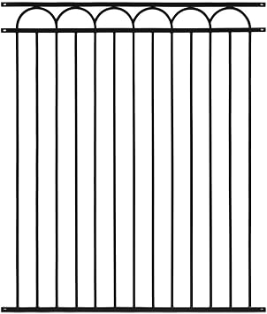 Fencer Wire Heavy Duty Arc Fence Barrier Panel, 6FT Height X 5FT Width Anti-Rust Metal Fencing Panel, Diameter Steel Outdoor Decorative Garden Fence Panel for Yard, Pool, Patio, Single Panel