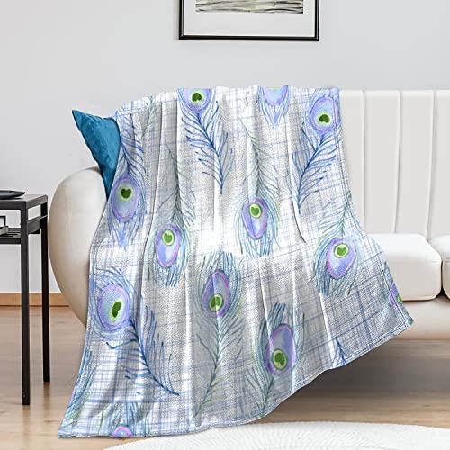 Couverture de voyage paon rustique 101x127 cm pour canapé - 2