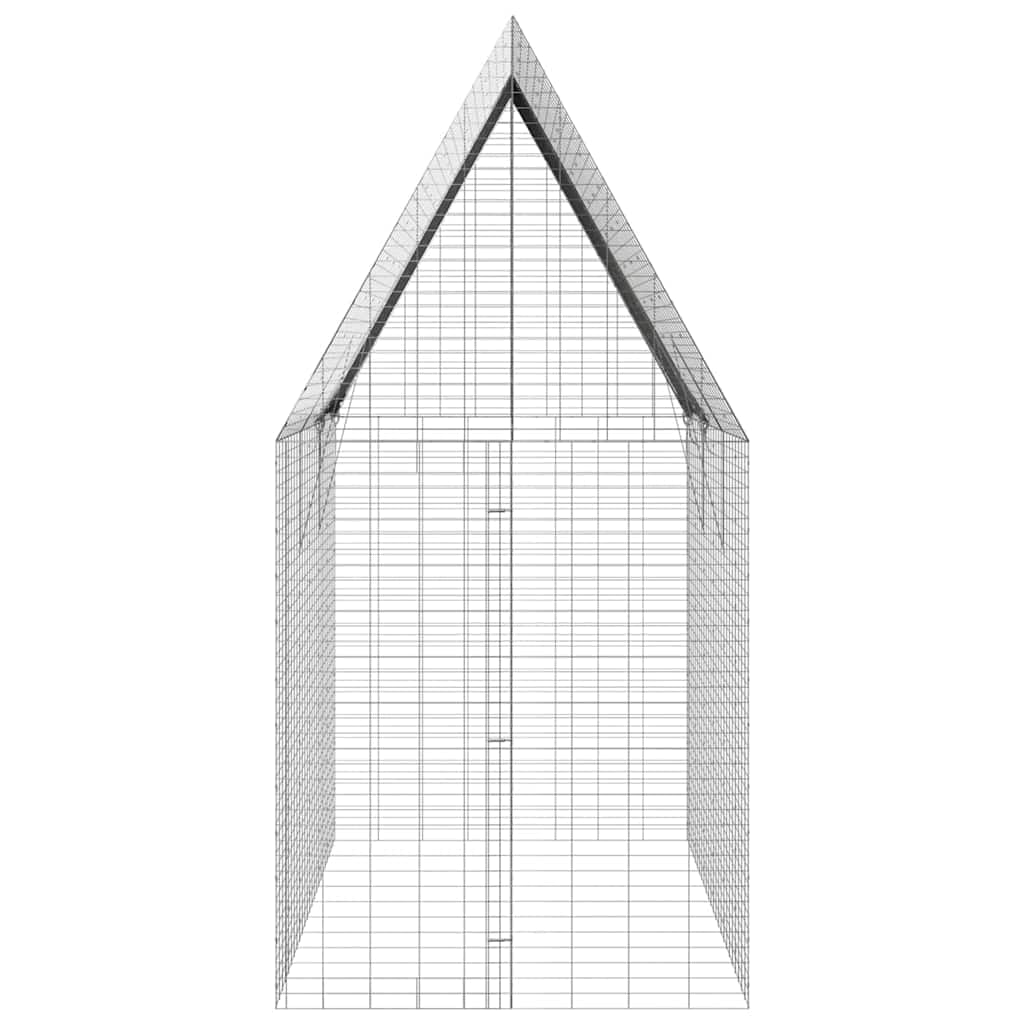 Jaula para conejos para exteriores, 300 x 100 x 210 cm, acero galvanizado, recinto | Gran recinto al aire libre para conejos y cobayas en el jardín o en la terraza con práctico espacio de almacenamiento.