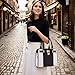 Handbags Sets For Women Shoulder Bags Top Handle Work Satchel Tote Purses Set With Matching Wallet 2pcs WhiteBlack