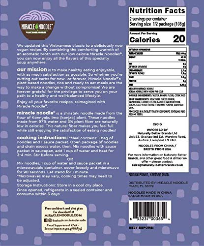 Miracle Noodle Ready-to-Eat Meal Pho, 0.43 lb
