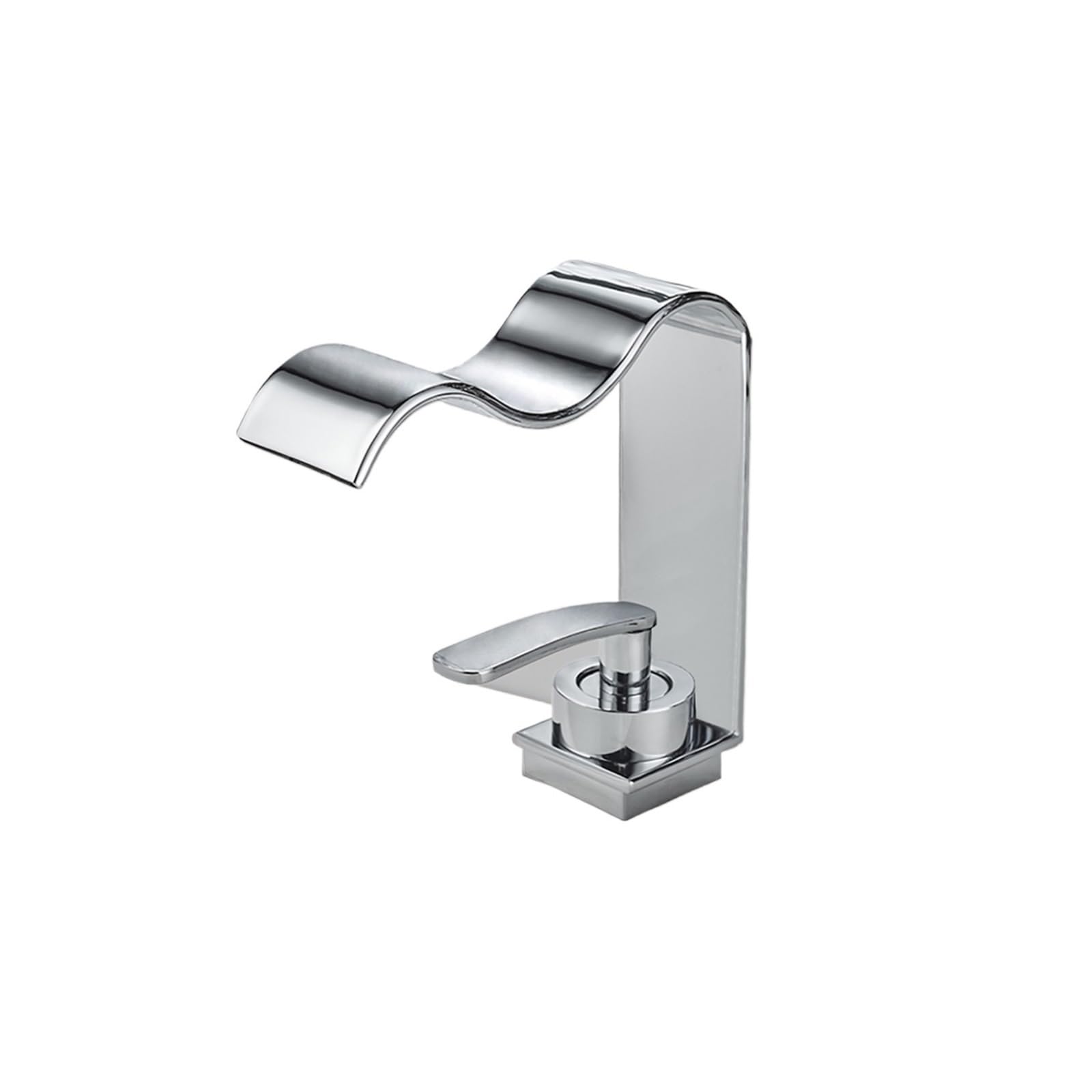 Laighjenbcf Silver Faucet，Luxury Brushed Gold Bathroom Sink Faucet Deck Mounted