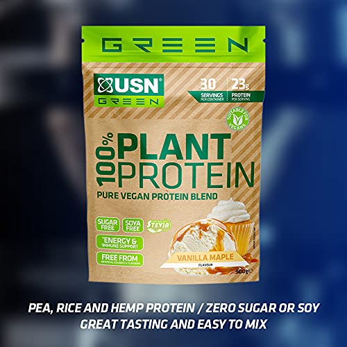USN 100% Zuivere Plant Eiwit Poeder Vanille, Gemakkelijk Verteren Veganistisch Eiwit, Suiker & Soja Vrij - Image 5