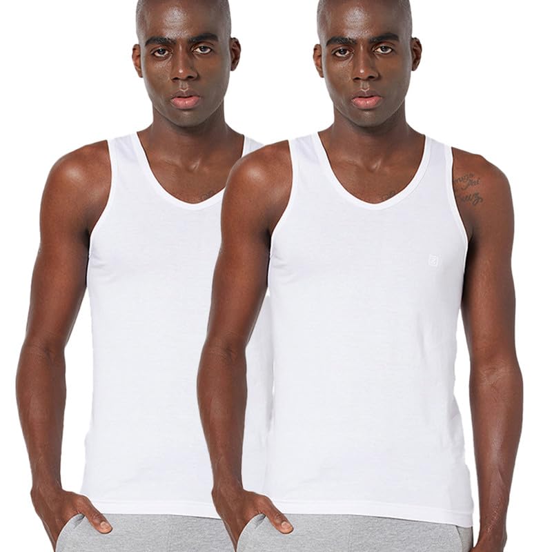 zoiro Men's Soft Classic Cotton Solid Vest (Pack of 2)-picture-27