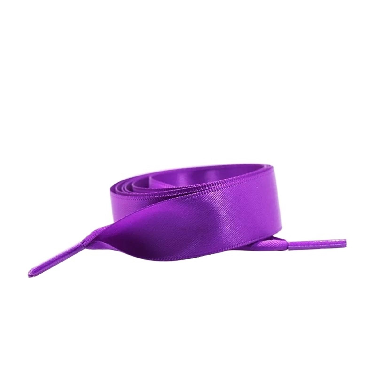 10 paires de lacets plats en satin soie, largeur 2 cm, for bottes, baskets, femmes Pour Baskets(Dark purple,80cm)