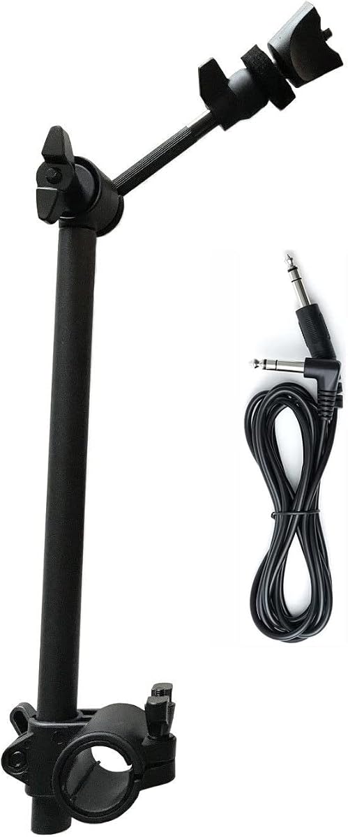 Alesis Nitro Max/Nitro Mesh 13 Inch Cymbal Arm, Clamp and Silverline Audio 10ft Connection Cable Bundle