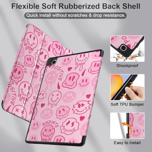 DONGKE Case for Samsung Galaxy Tab S6 Lite 10.4 Inch 2024/2022/2020, Trifold Stand + S Pen Holder + Auto Wake/Sleep + Soft TPU Protective Stand Back Cover, Melting Faces by DONGKE - Image 8
