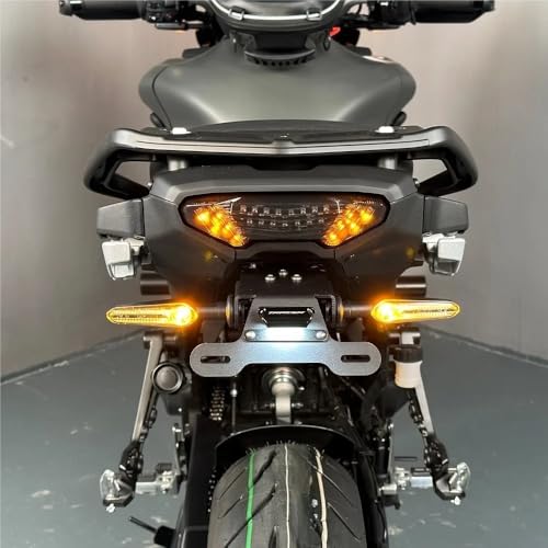 Support de plaque MT09 et Tracer 900 avec éclairage LED queue moto ajusté