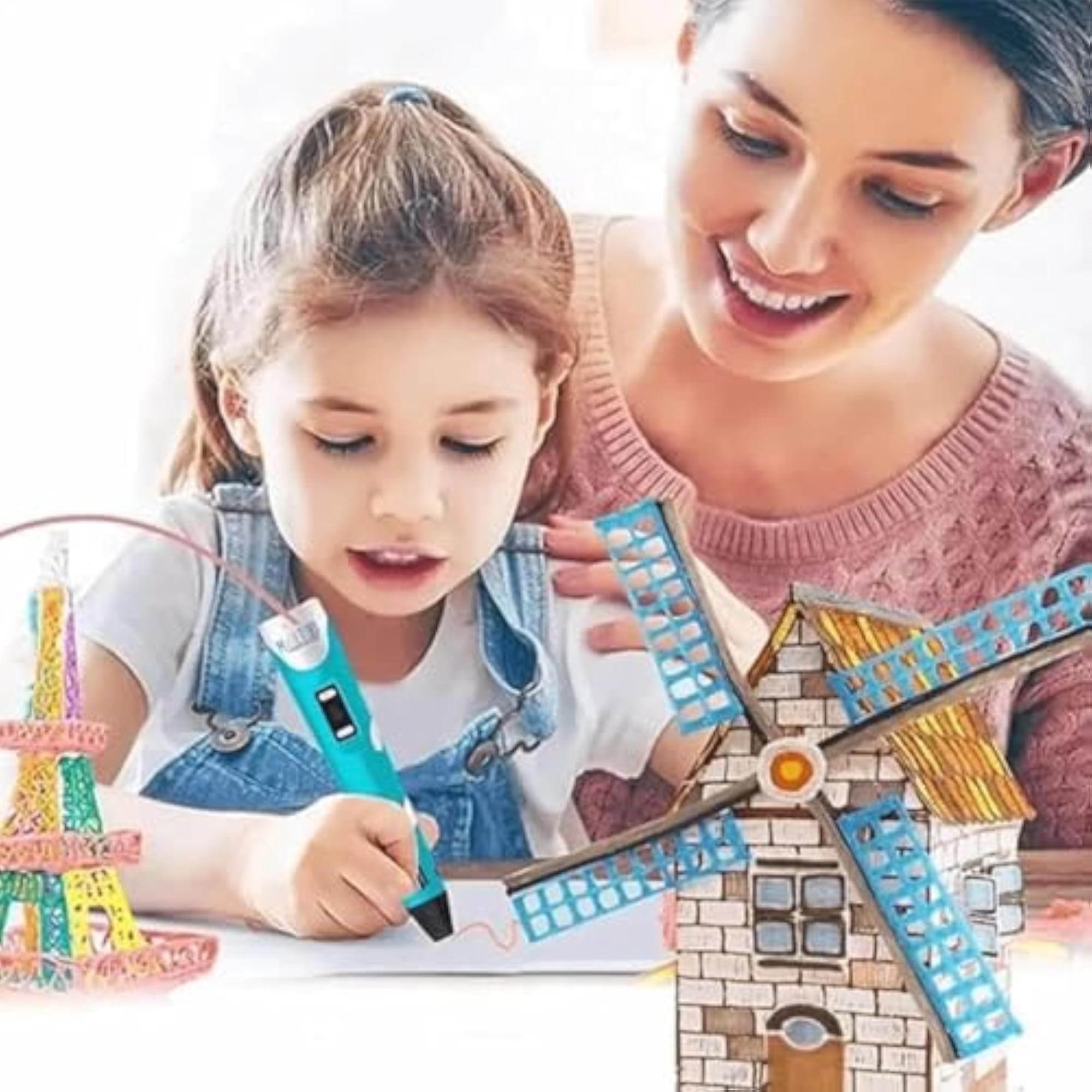 3D Pen Combo Set with 10 Pcs PLA Filament Refills