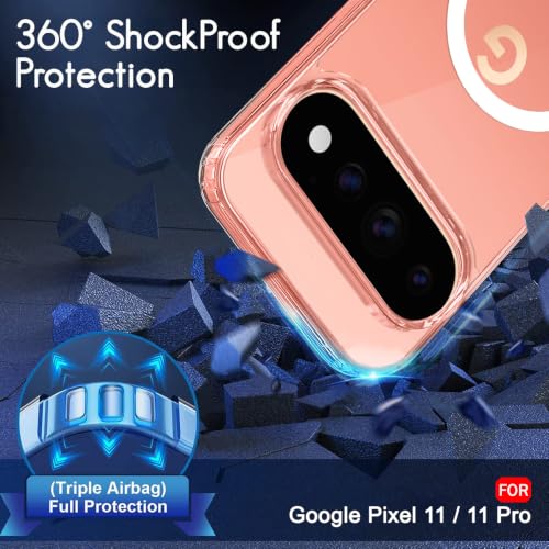 Image of TheGiftKart Ultra-Hybrid Crystal Clear Back Case Cover for Google Pixel 11 / Pixel 11 Pro | Shockproof Design | Hard Back Cover Case for Google Pixel 11 /11 Pro (PC & TPU, Magsafe Compatible, Clear)