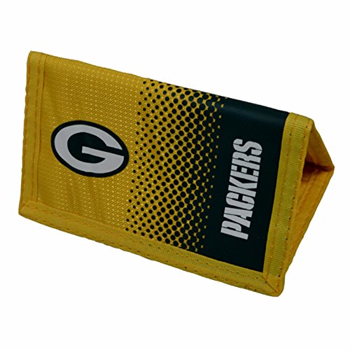 Green Bay Packers Official NFL - Cartera con escudo del equipo y colores degradados (Talla Única) (Amarillo/Negro)