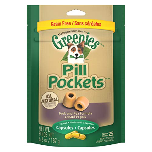GREENIES PILL POCKETS Grain Free Dog Treats Duck and Pea Formula - Capsule