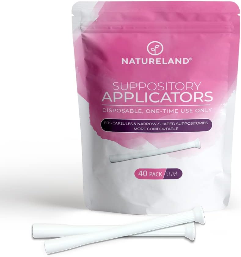 Natureland l Suppository Applicators for Women,Soft Tip Auxiliary Tool for Pills, Tablet Suppositories, Individually Wrapped (40 Count (Pack of 1), Small tip applicators for Capsules)