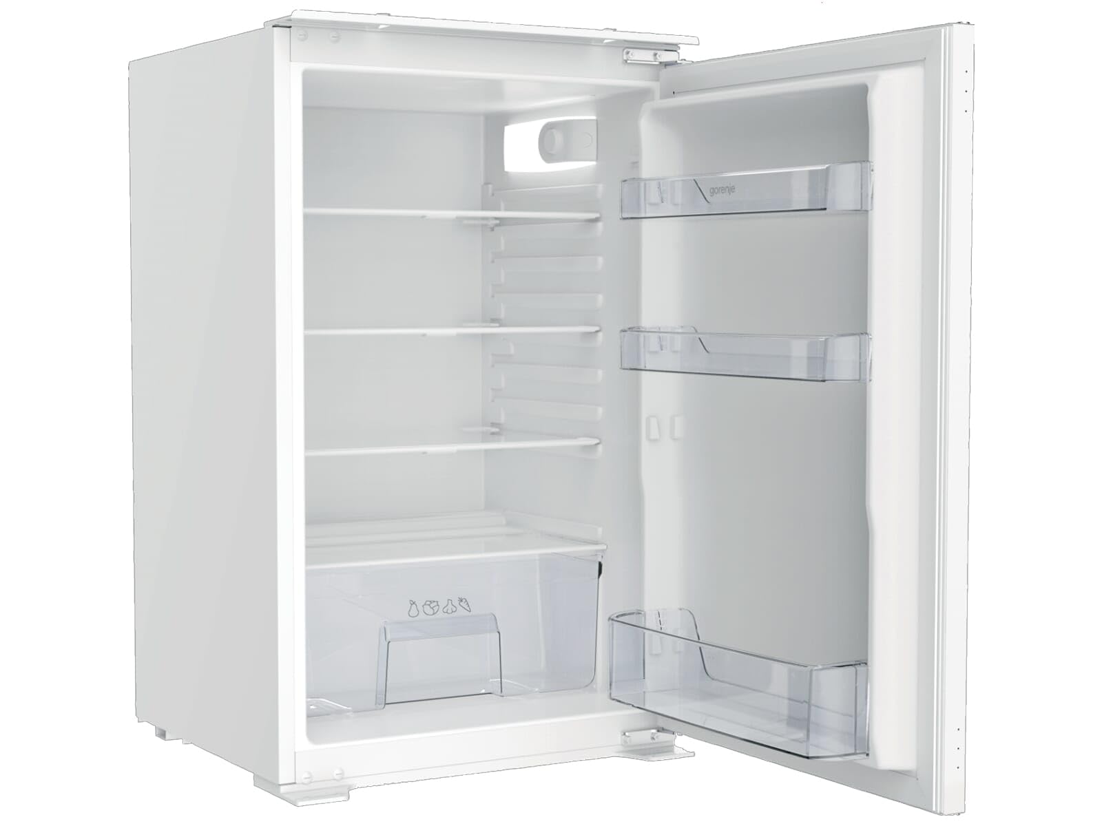 Gorenje RI409EP1 Réfrigérateur de table encastrable/Niche de 88 cm/Charnière de porte coulissante/Classe d'efficacité énergétique E / 39 dB / 129 l/CrispZone/Éclairage LED/Dégivrage
