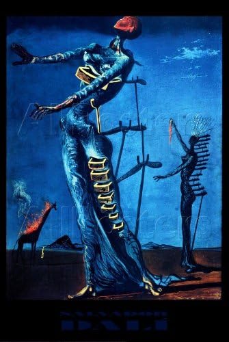 Salvador Dali Flaming Giraffe Art PAPER Poster Measures 91.5 x 61 cm ( 36 x 24 inches )