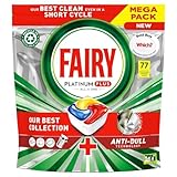 Fairy Platinum Plus All In One Dishwasher Tablets, Lemon, 77 Tablets, Our Best Cleaning For A Clean Like New, Removes Dullness & Prevents Limescale - Image 1