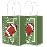 Sumapner Football Party Bags Gift Bags Kraft Bags with Handle for Birthday,Football Goodie...