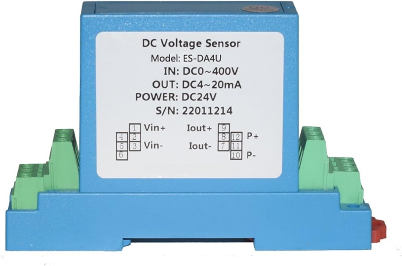 DC Voltage Transmitter Transducer 220V 380V 465V Input Voltage Sensor 4-20mA 0-5V 0-10V RS485 Output DC24V Power Supply(RS485 Output,DC 0-465V_DC12V PWR)