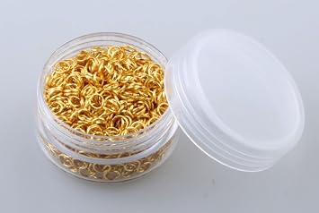 1Box 1000pcs Alloy Jump Rings Connector Mini Rings for DIY Repair Jewelry Making Necklaces Bracelet Earrings (4mm, Gold)